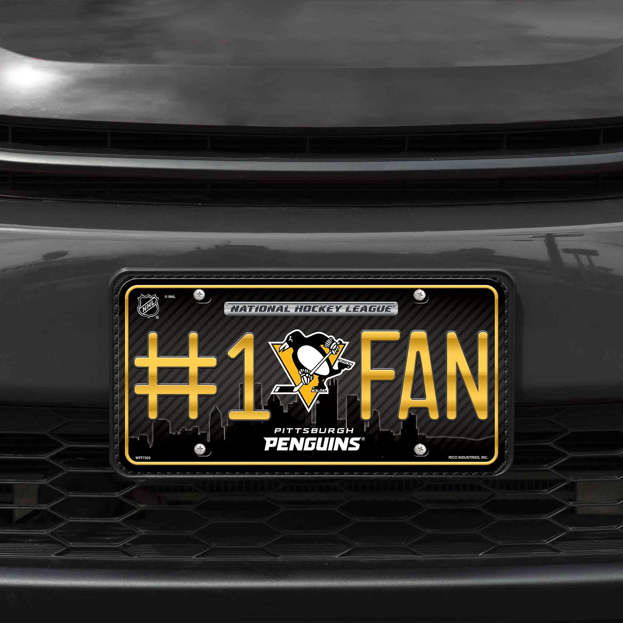 Pittsburgh Penguins License Plate  - 1 FAN - Special Order