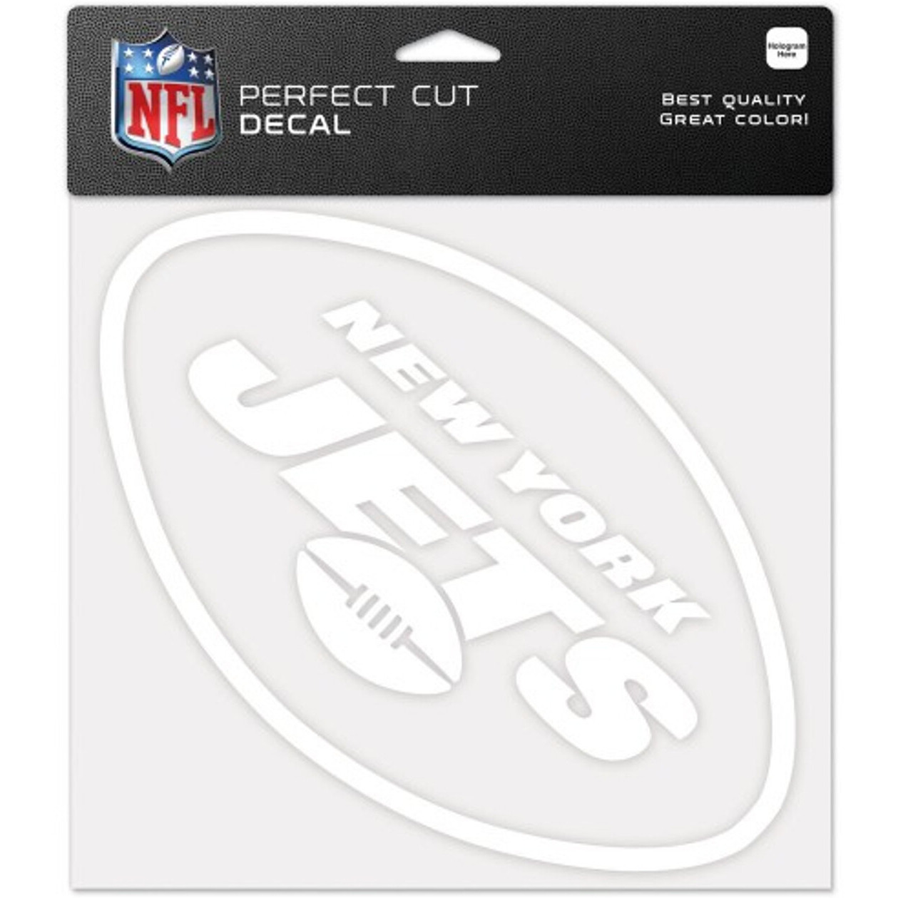 New York Jets Decal 8x8 Die Cut White