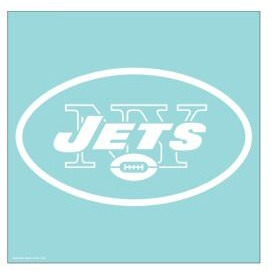 New York Jets Decal 8x8 Die Cut White