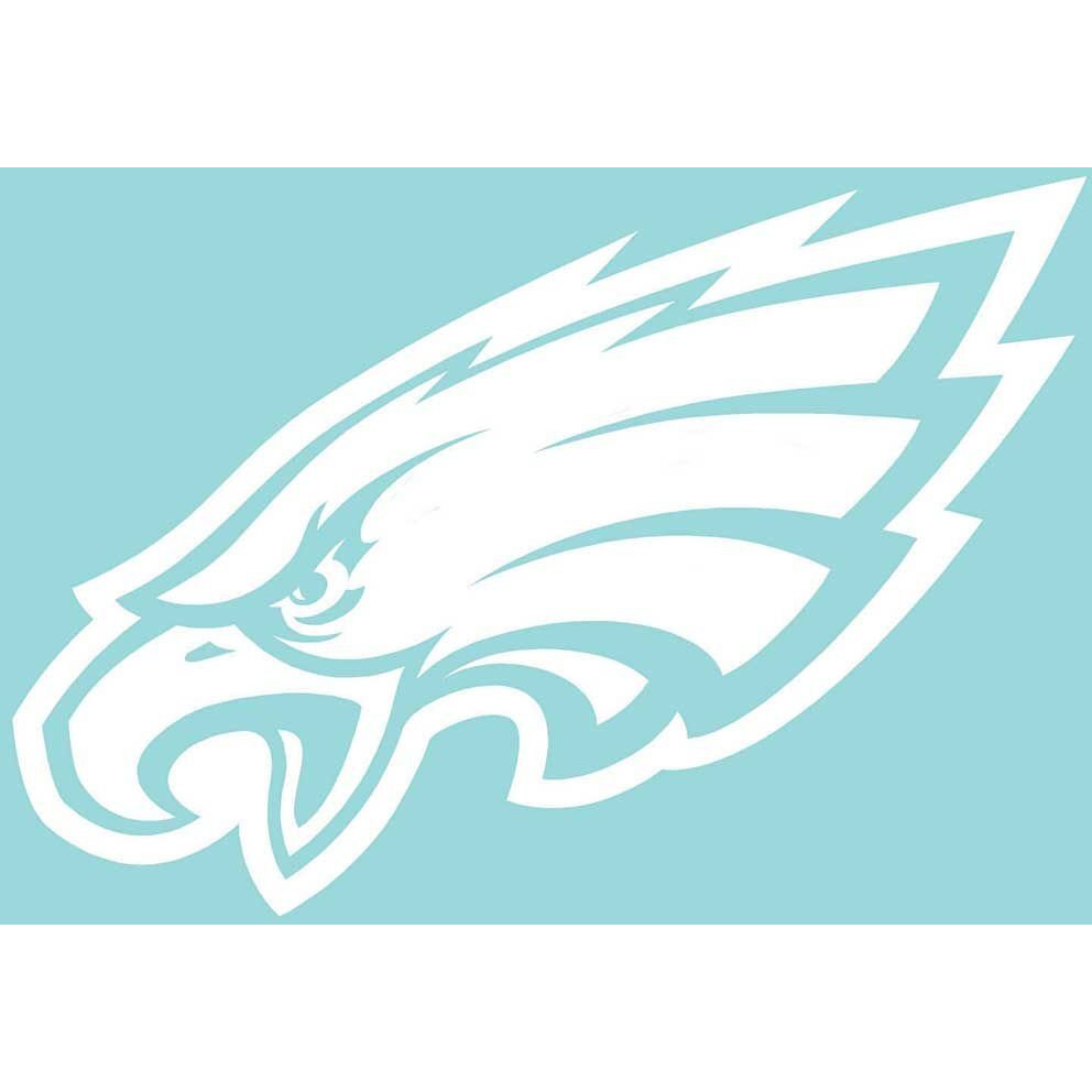Philadelphia Eagles Decal 8x8 Die Cut White
