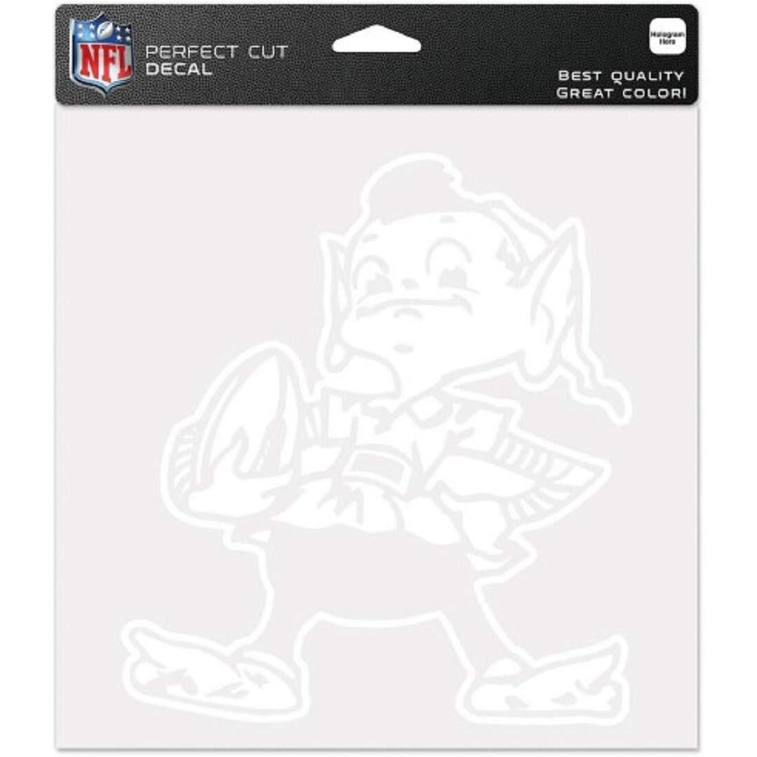 Cleveland Browns Decal 8x8 Die Cut White