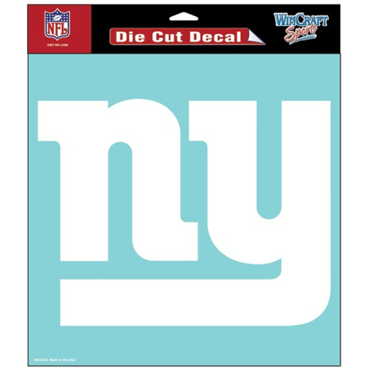 New York Giants Decal 8x8 Die Cut White