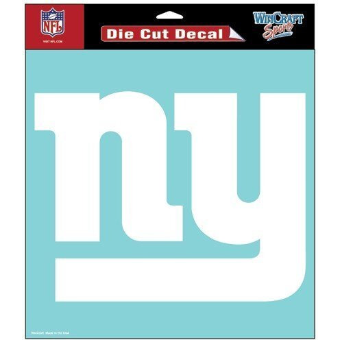 New York Giants Decal 8x8 Die Cut White