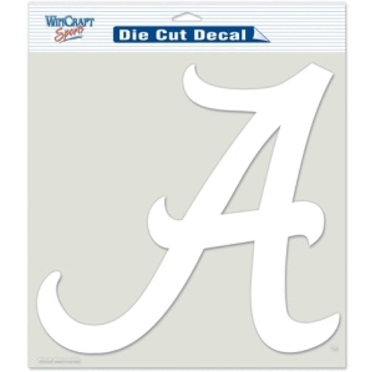 Alabama Crimson Tide Decal 8x8 Die Cut White