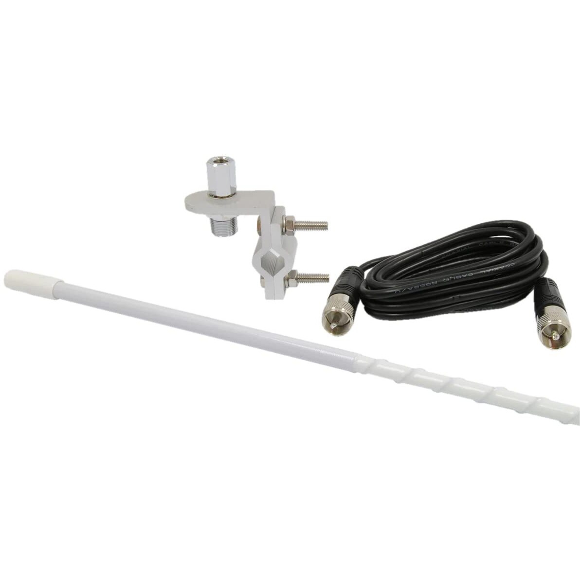 3ft CB Antenna Kit w/ 9ft Cable  White