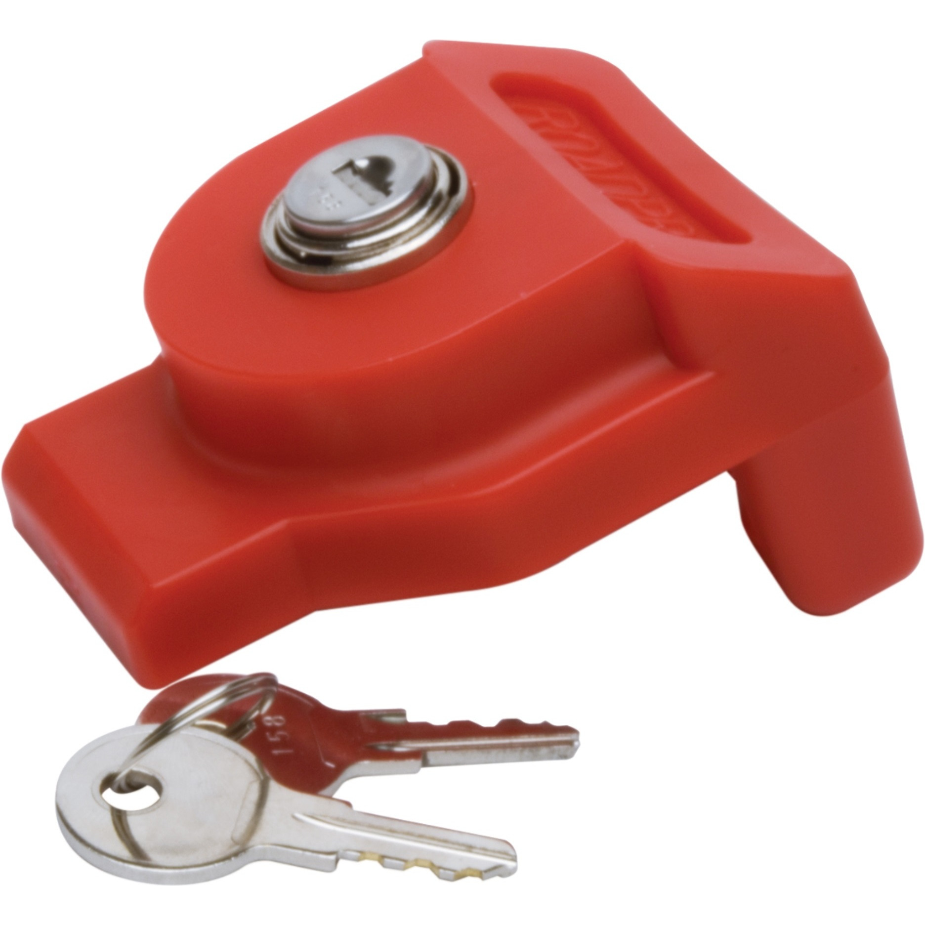 RoadPro RP1011LK Heavy-Duty Plastic Air Brake Gladhand Lock for Truck Tractor Trailer Universal Fit Glad Hand Coupler Security Lock with 2 Keys Red