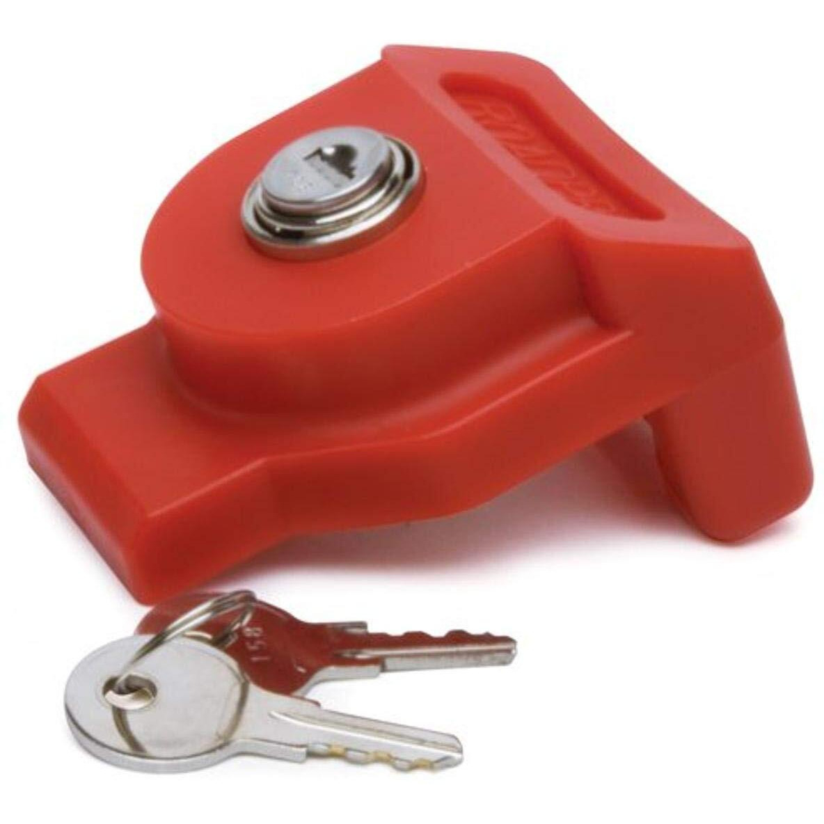 RoadPro RP1011LK Heavy-Duty Plastic Air Brake Gladhand Lock for Truck Tractor Trailer Universal Fit Glad Hand Coupler Security Lock with 2 Keys Red