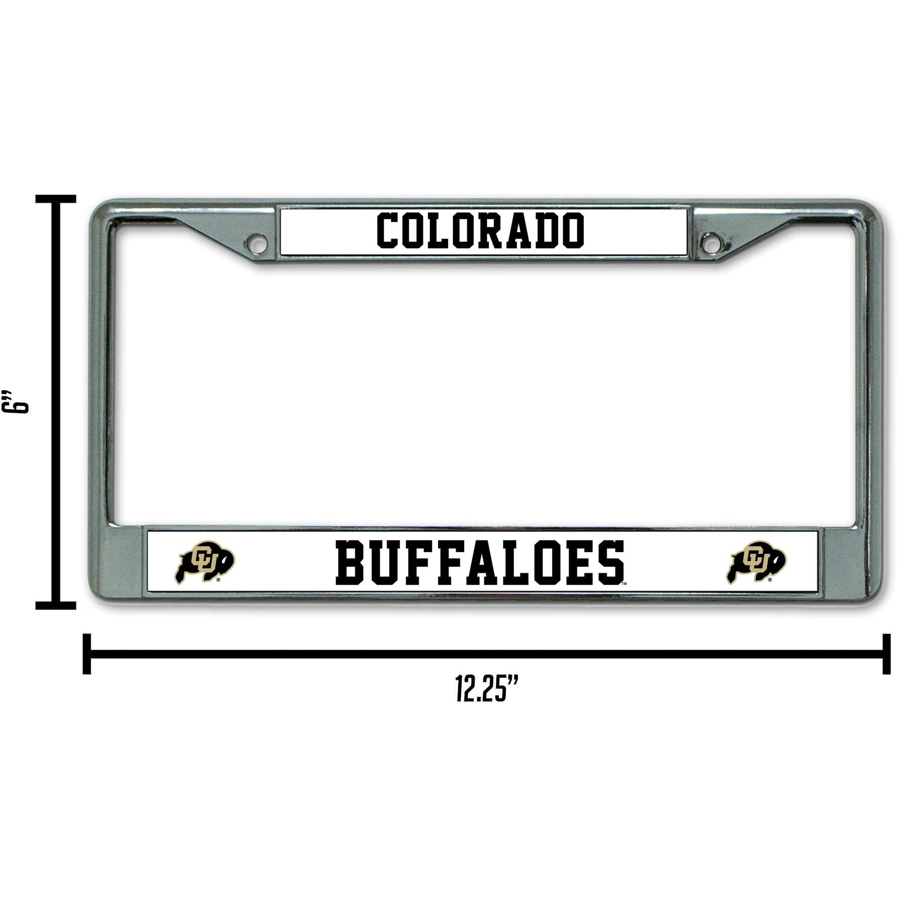 Colorado Buffaloes License Plate Frame Chrome - Special Order