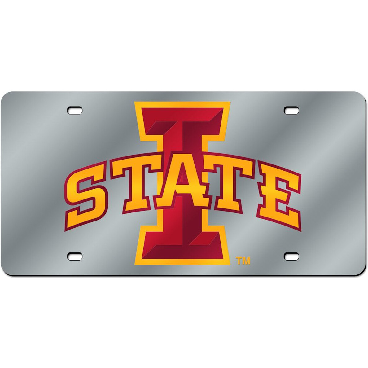 Iowa State Cyclones License Plate Laser Cut Silver - Special Order