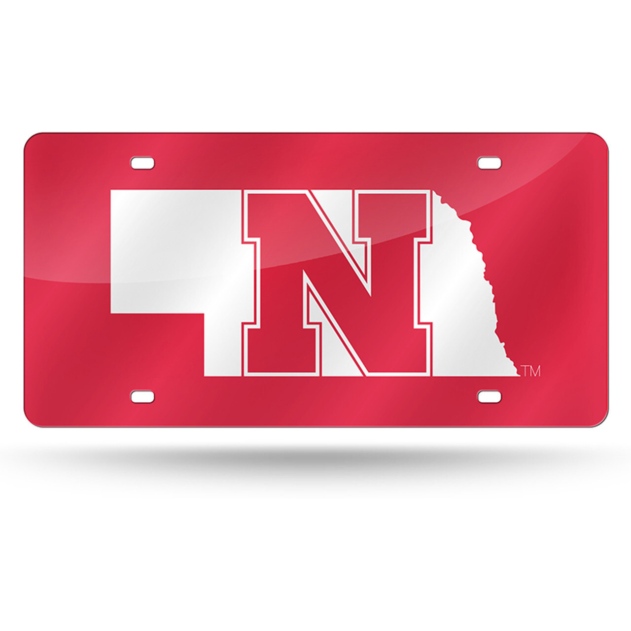 Nebraska Cornhuskers License Plate Laser Cut Red