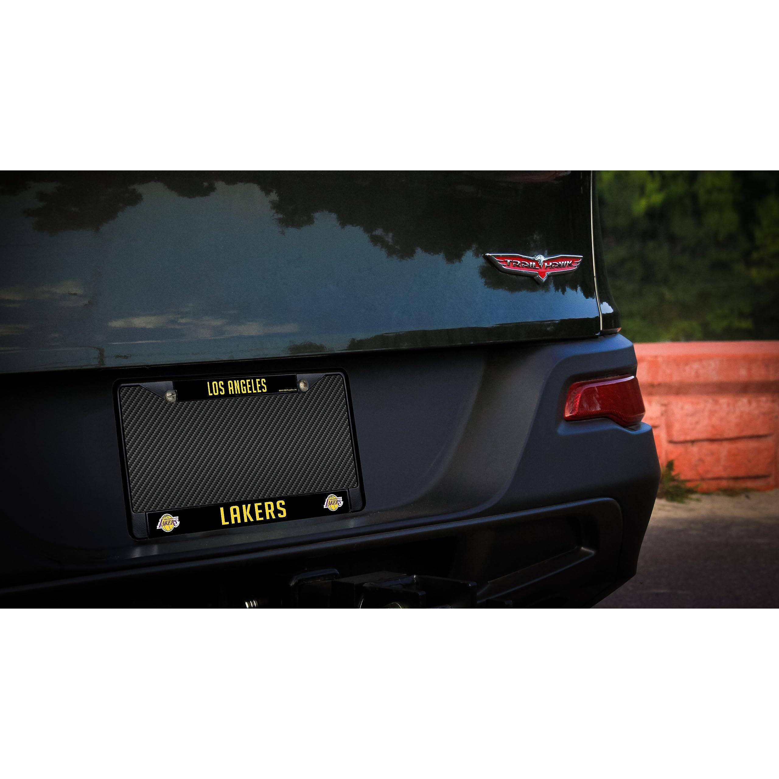 Los Angeles Lakers License Plate Frame Chrome Black