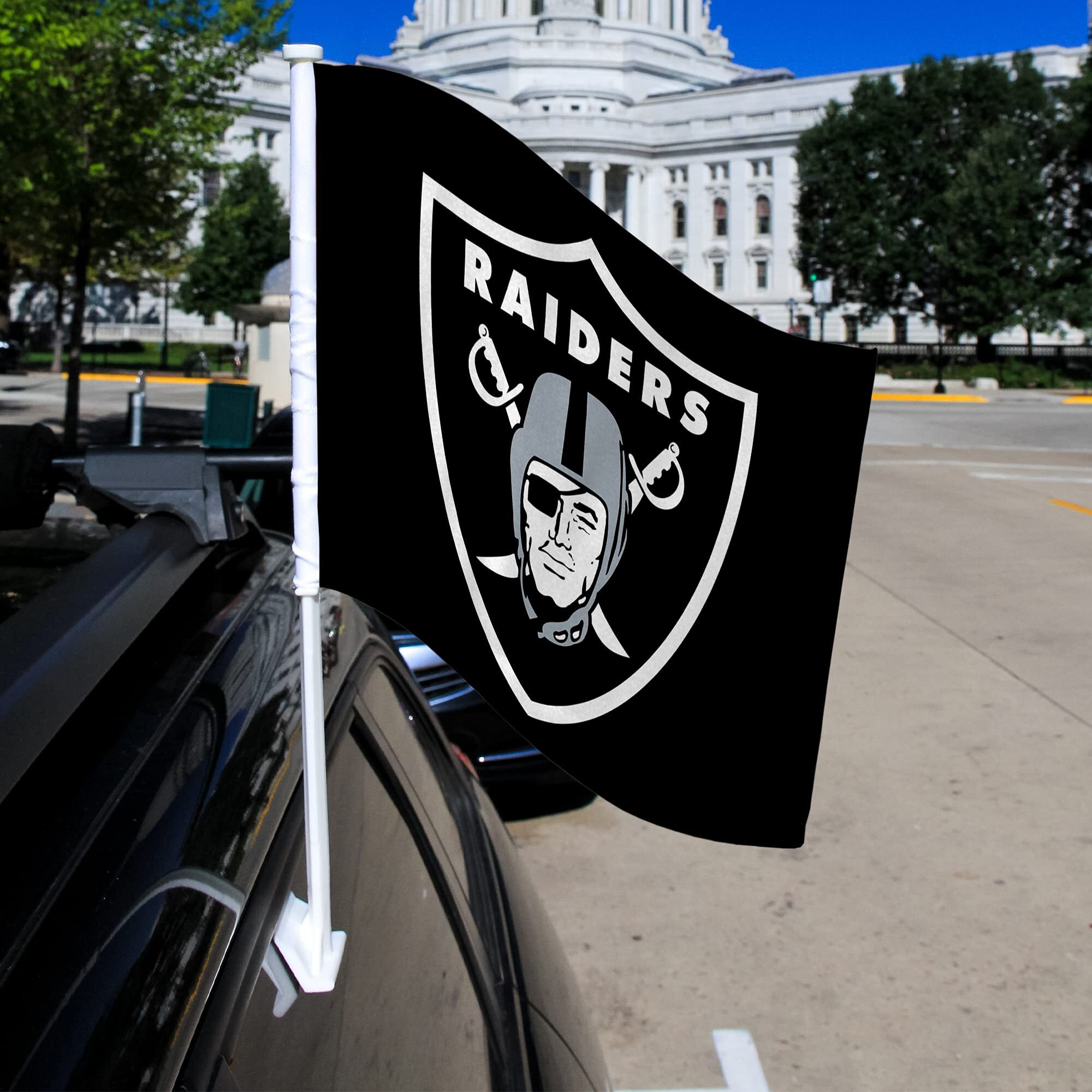 Las Vegas Raiders Flag Car