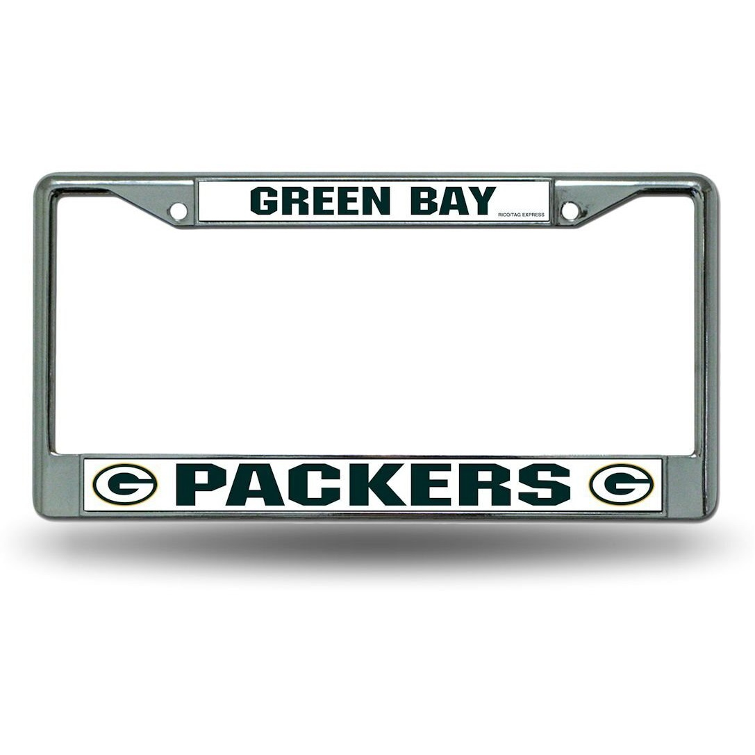 Green Bay Packers License Plate Frame Chrome