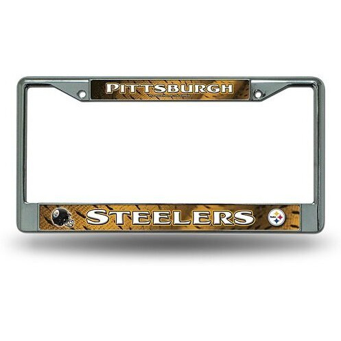 Pittsburgh Steelers License Plate Frame Chrome
