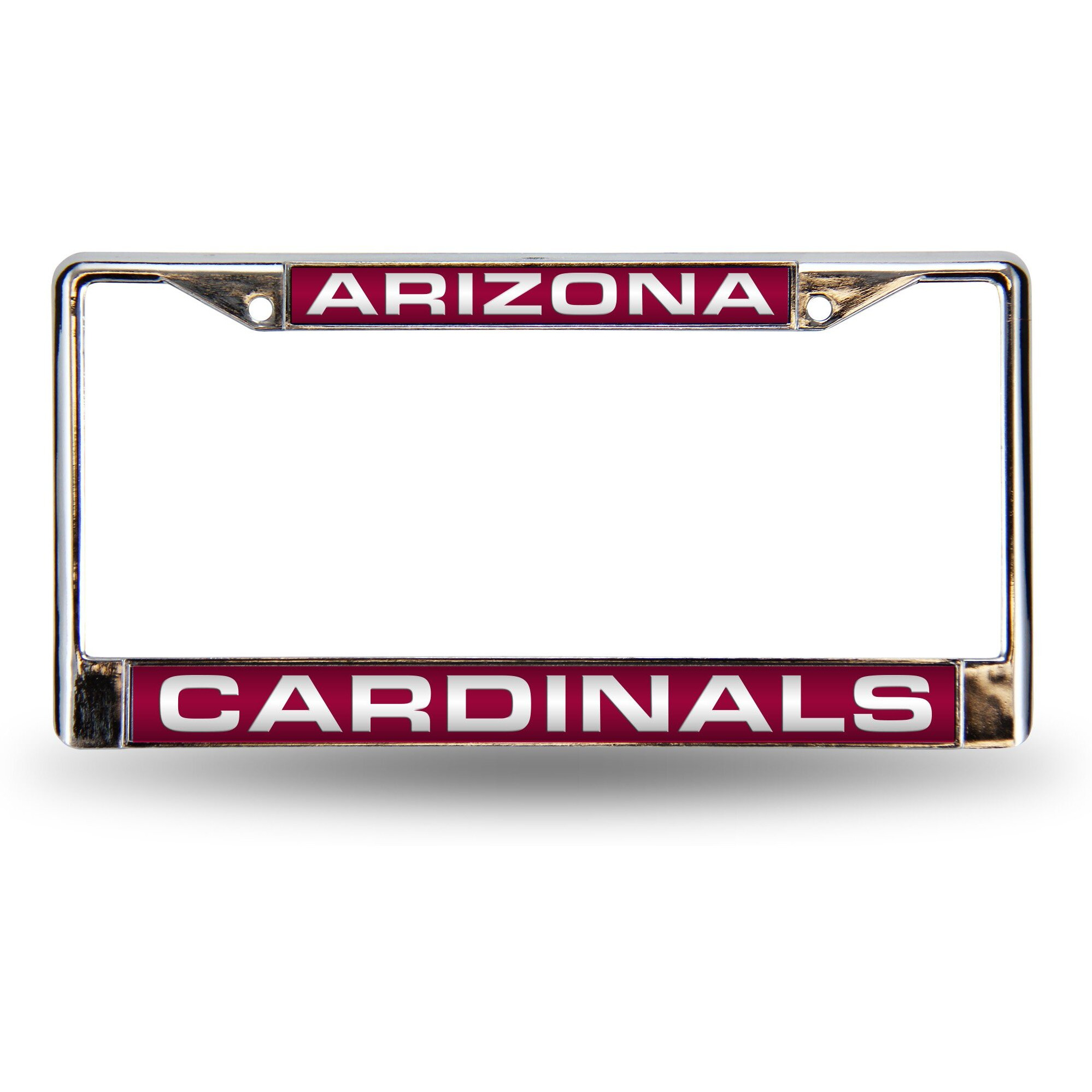 Arizona Cardinals License Plate Frame Laser Cut Chrome - Special Order