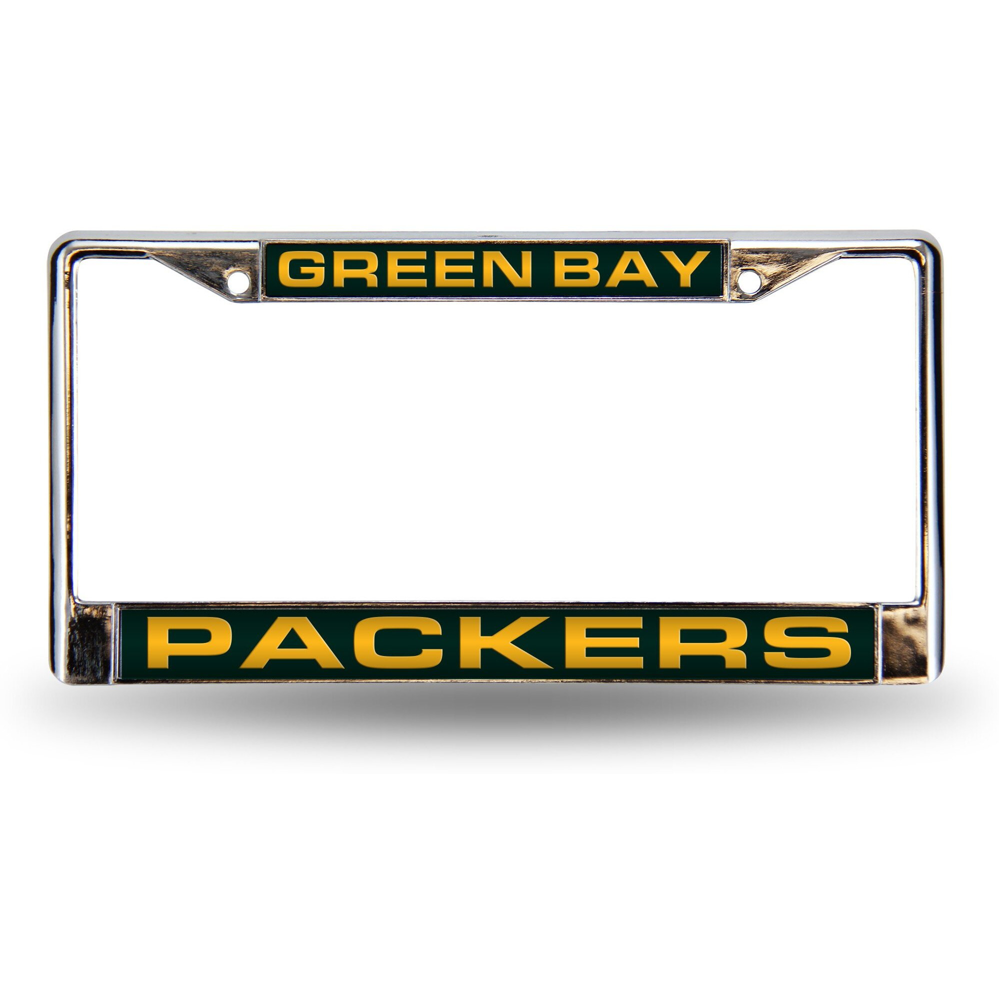 Green Bay Packers License Plate Frame Laser Cut Chrome
