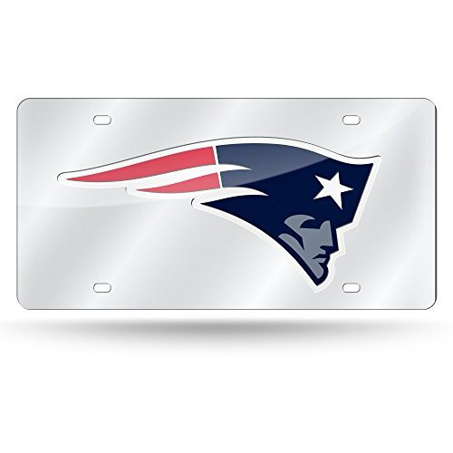 New England Patriots License Plate Laser Cut Silver