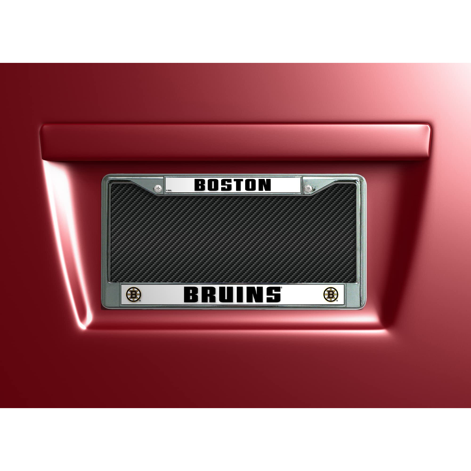 Boston Bruins License Plate Frame Chrome