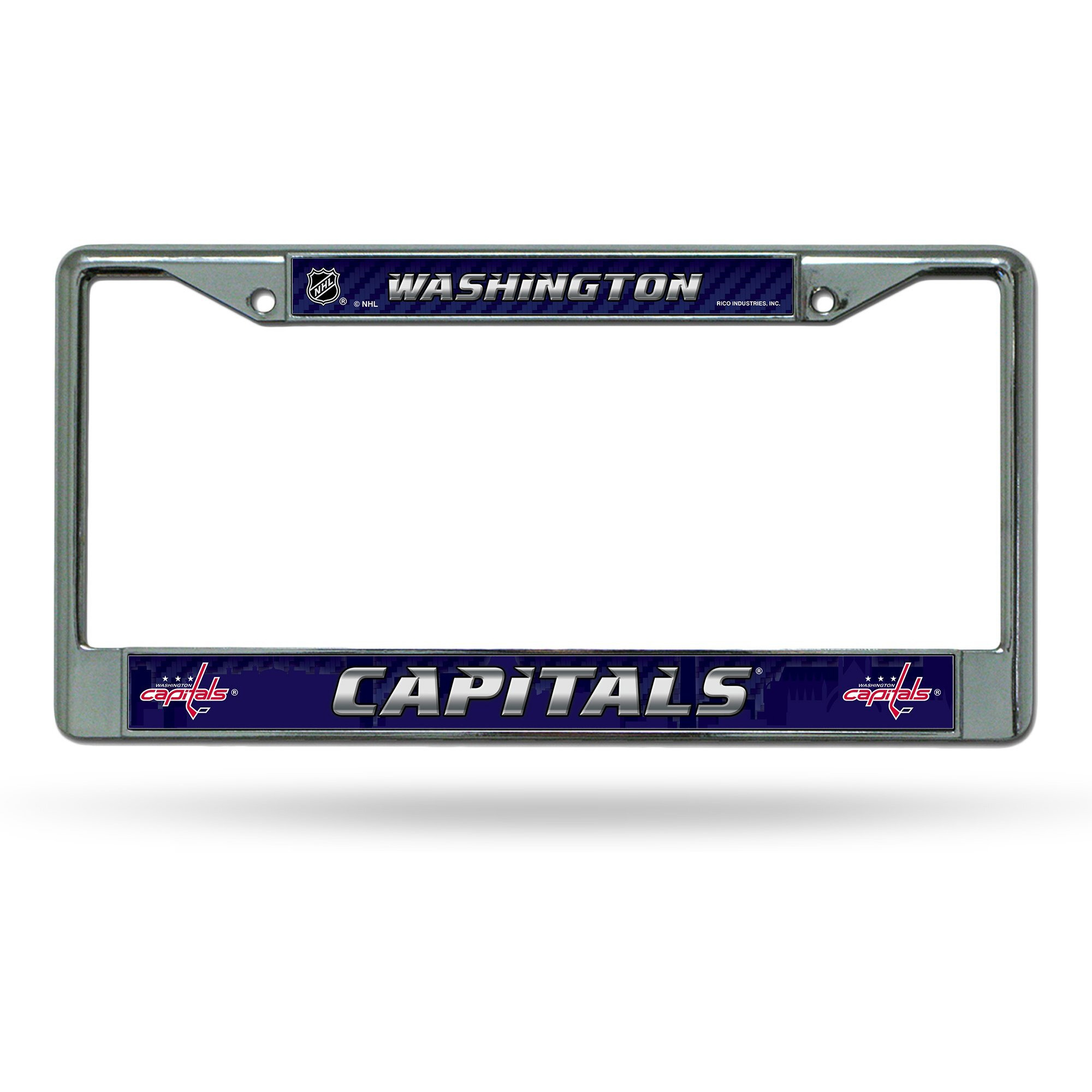 Washington Capitals License Plate Frame Chrome