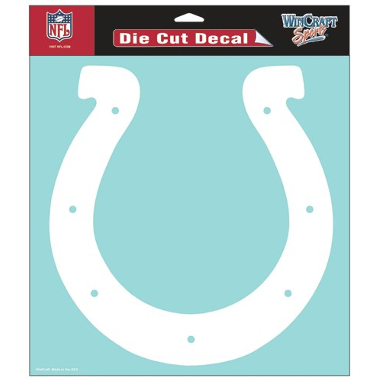Indianapolis Colts Decal 8x8 Die Cut White