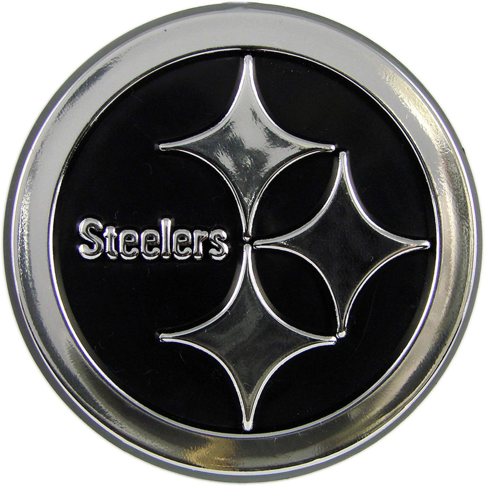 Pittsburgh Steelers Auto Emblem - Silver
