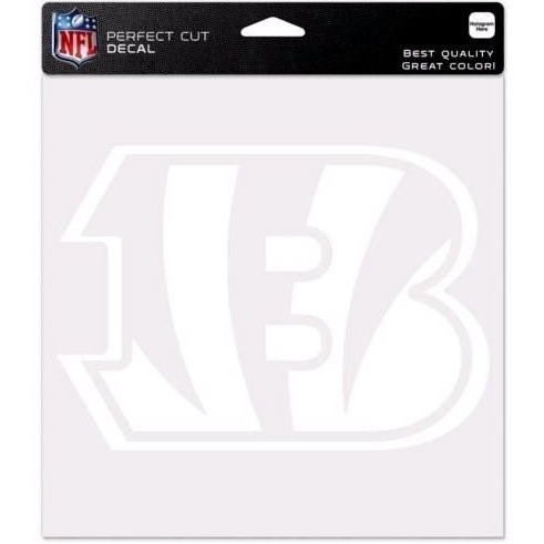 Cincinnati Bengals Decal 8x8 Die Cut White