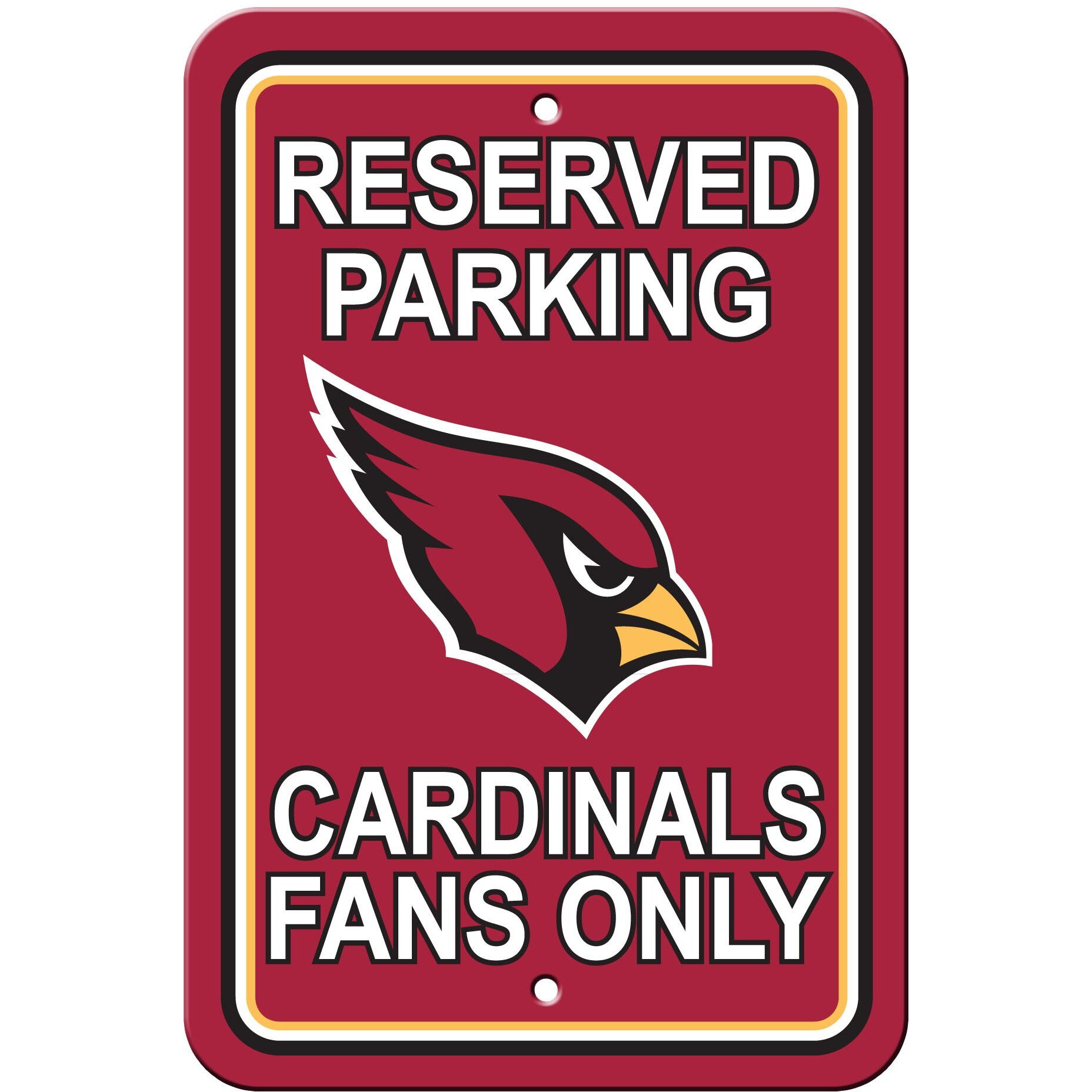 Arizona Cardinals Sign 12x18 Plastic Reserved Parking Style CO