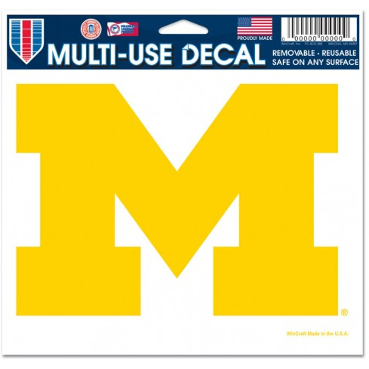 Michigan Wolverines Decal 5x6 Ultra Color
