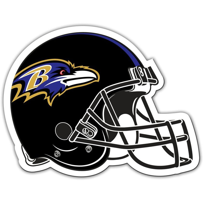 Baltimore Ravens Magnet Car Style 12 Inch Helmet Design CO