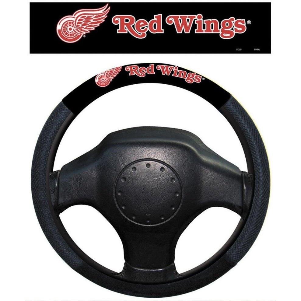 Detroit Red Wings Steering Wheel Cover Mesh Style CO