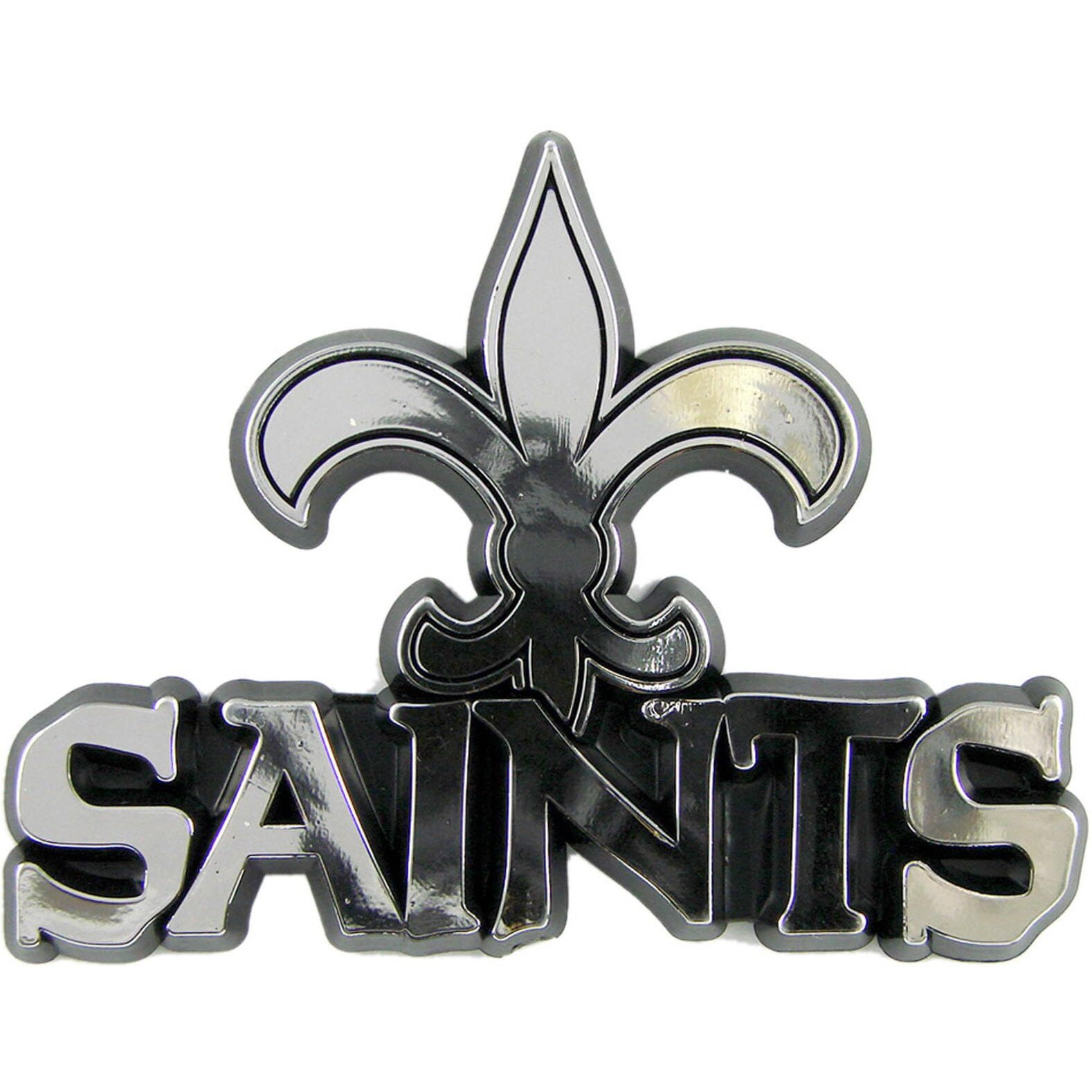 New Orleans Saints Auto Emblem - Silver
