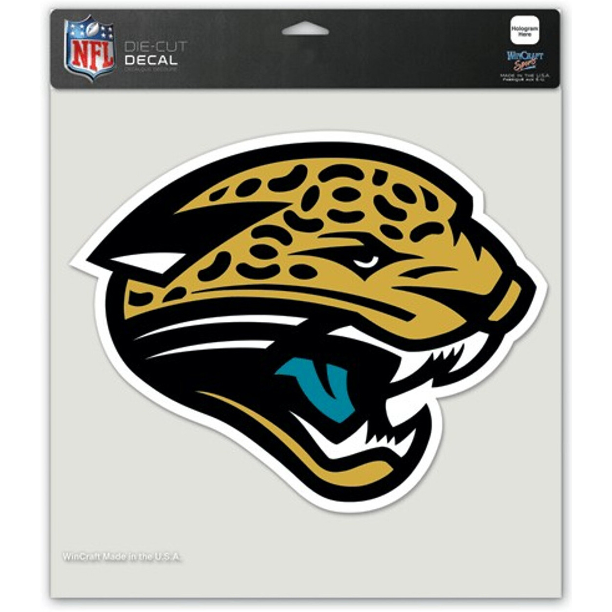Jacksonville Jaguars Decal 8x8 Die Cut Color