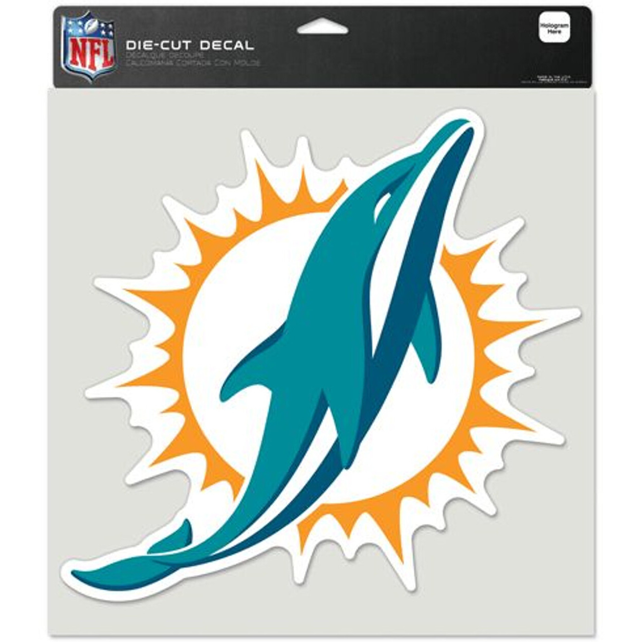 Miami Dolphins Decal 8x8 Die Cut Color