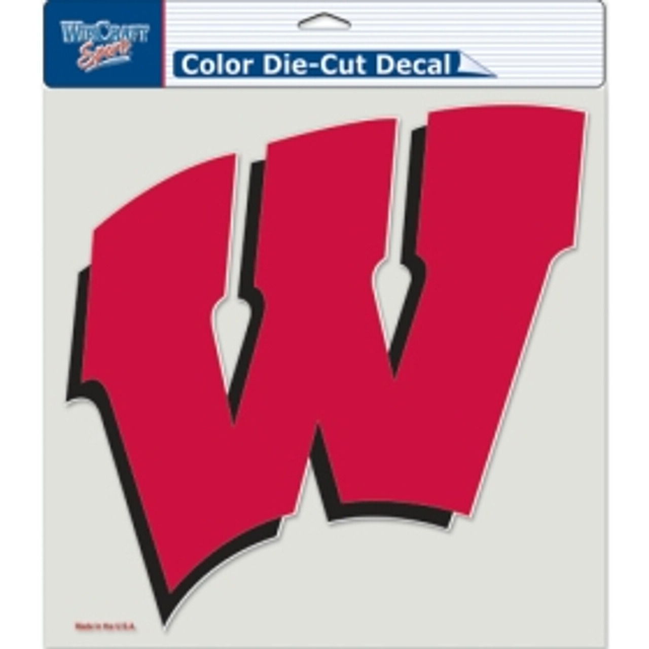 Wisconsin Badgers Decal 8x8 Die Cut Color