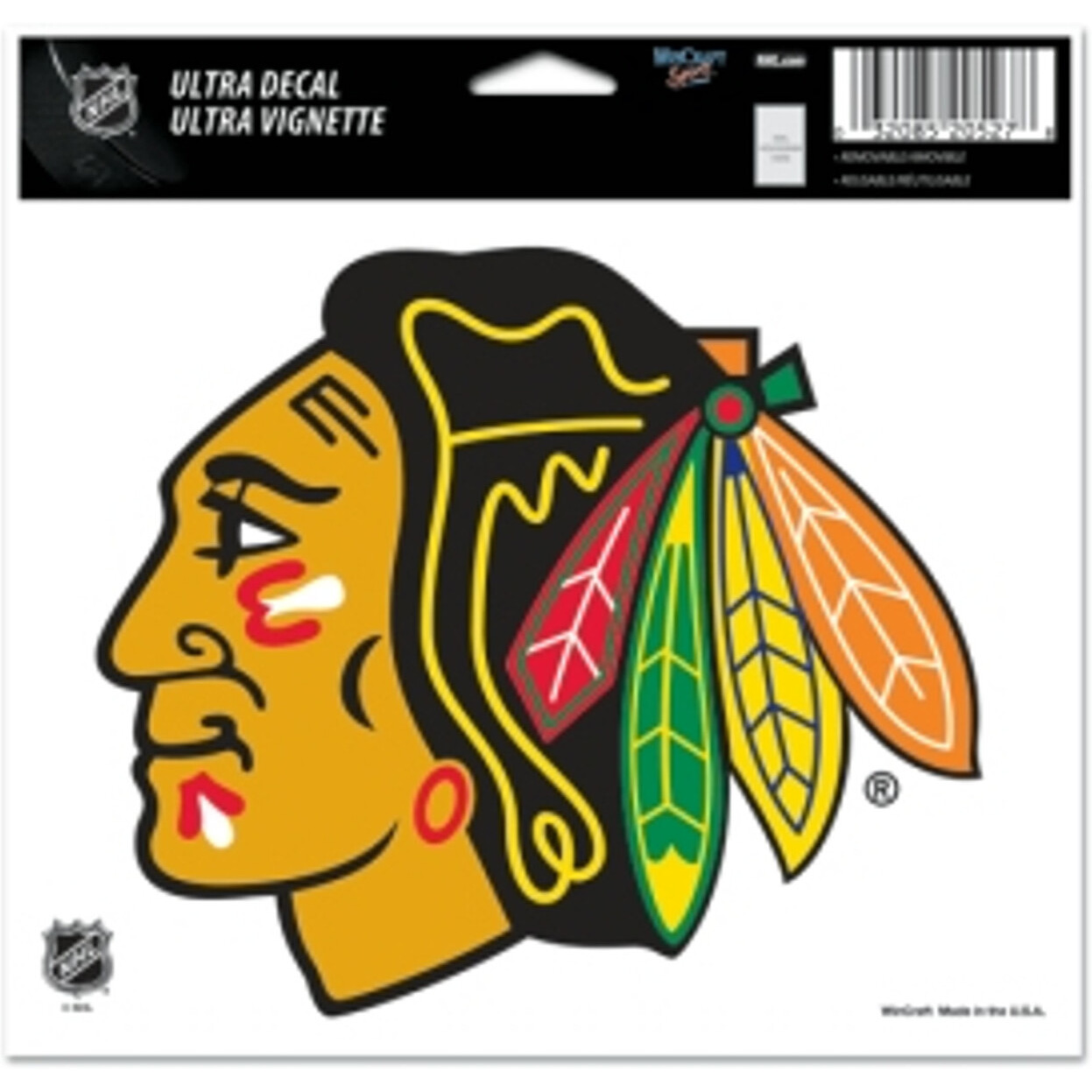 Chicago Blackhawks Decal 5x6 Ultra Color