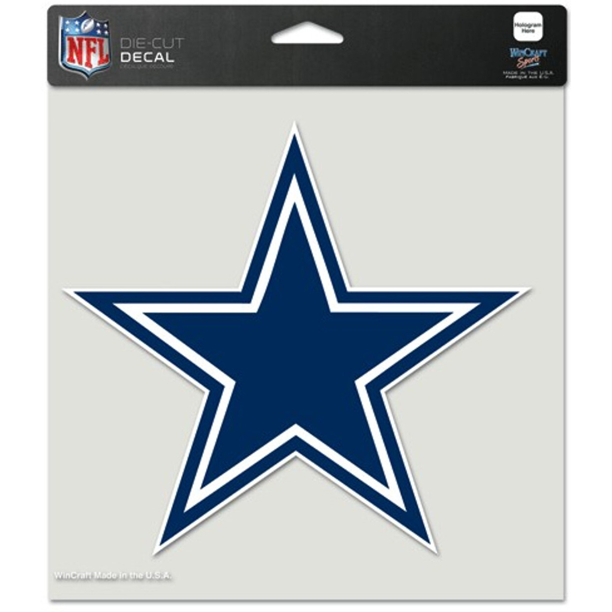 Dallas Cowboys Decal 8x8 Die Cut Color
