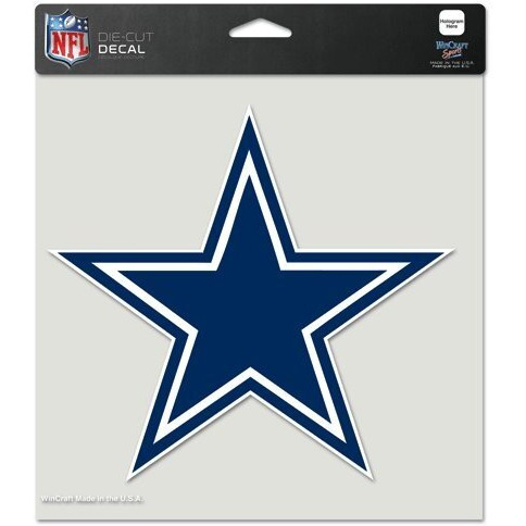 Dallas Cowboys Decal 8x8 Die Cut Color