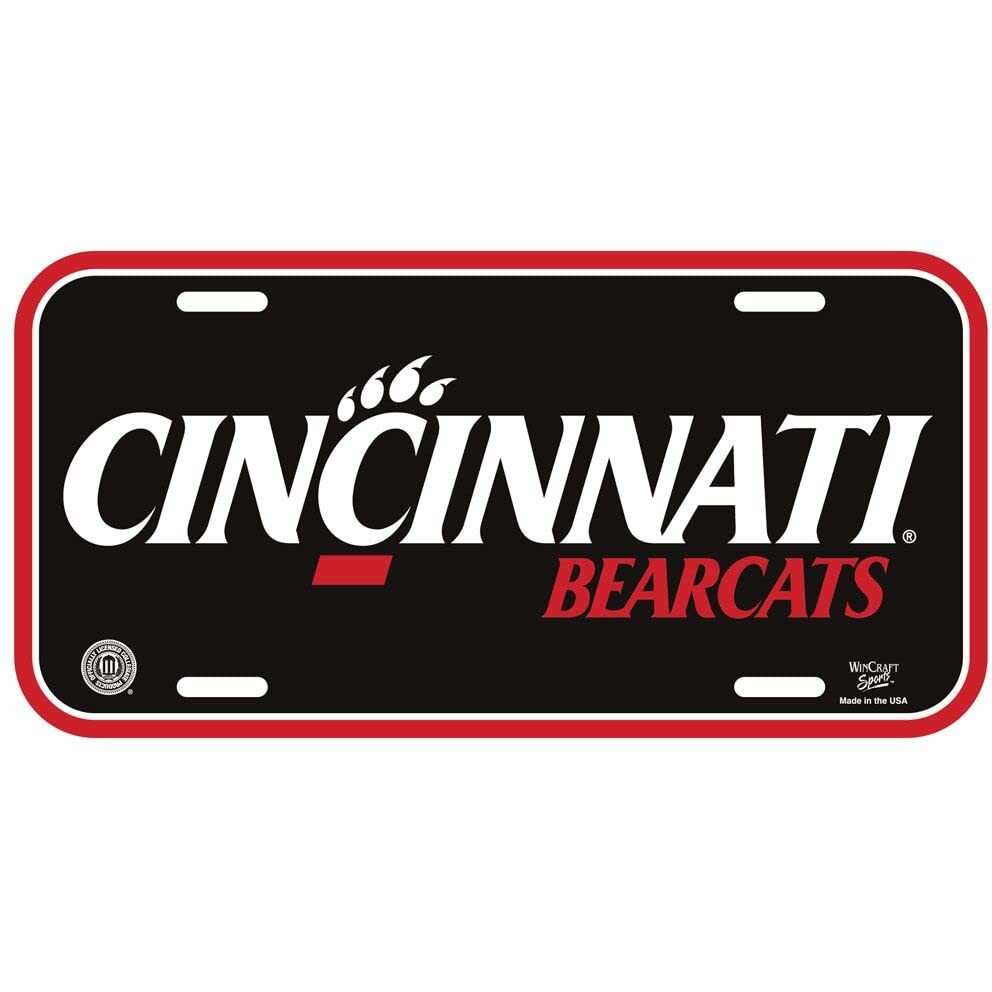 Cincinnati Bearcats License Plate Plastic