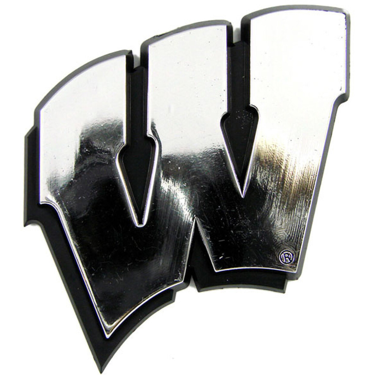 Wisconsin Badgers Auto Emblem - Silver