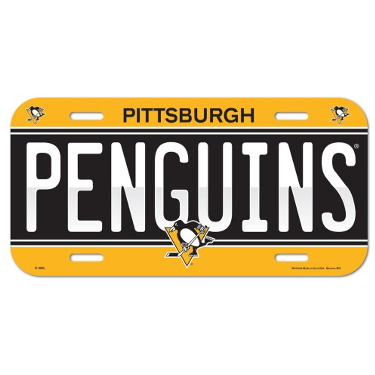 Pittsburgh Penguins License Plate Plastic