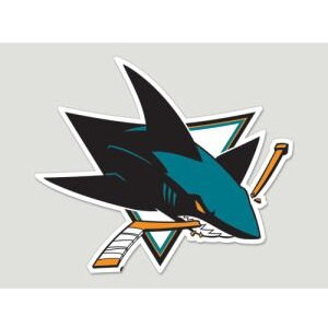 San Jose Sharks Decal 8x8 Perfect Cut Color