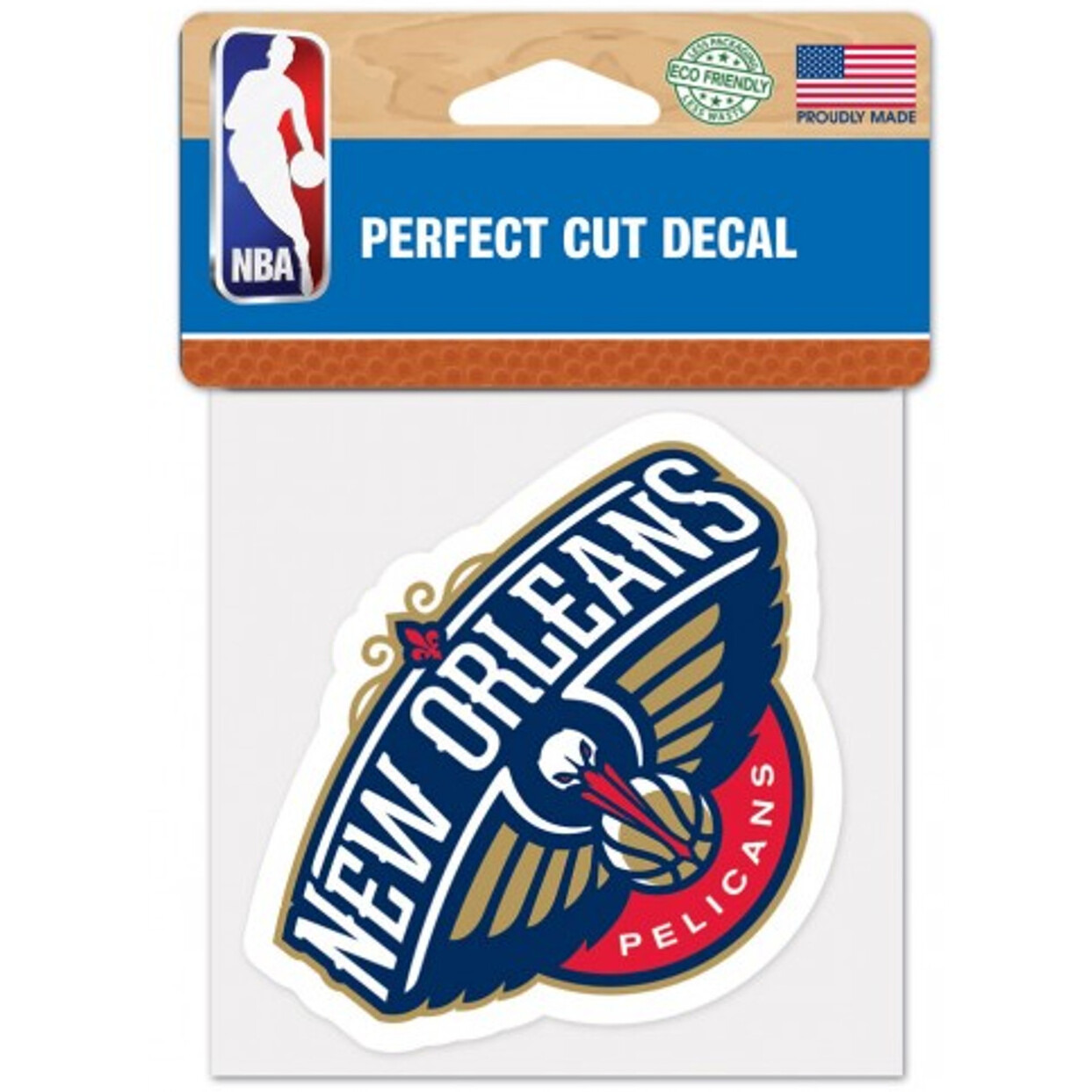 New Orleans Pelicans Decal 4x4 Perfect Cut Color