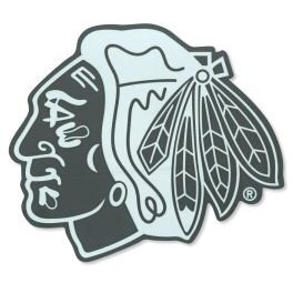 Chicago Blackhawks Decal 8x8 Perfect Cut White