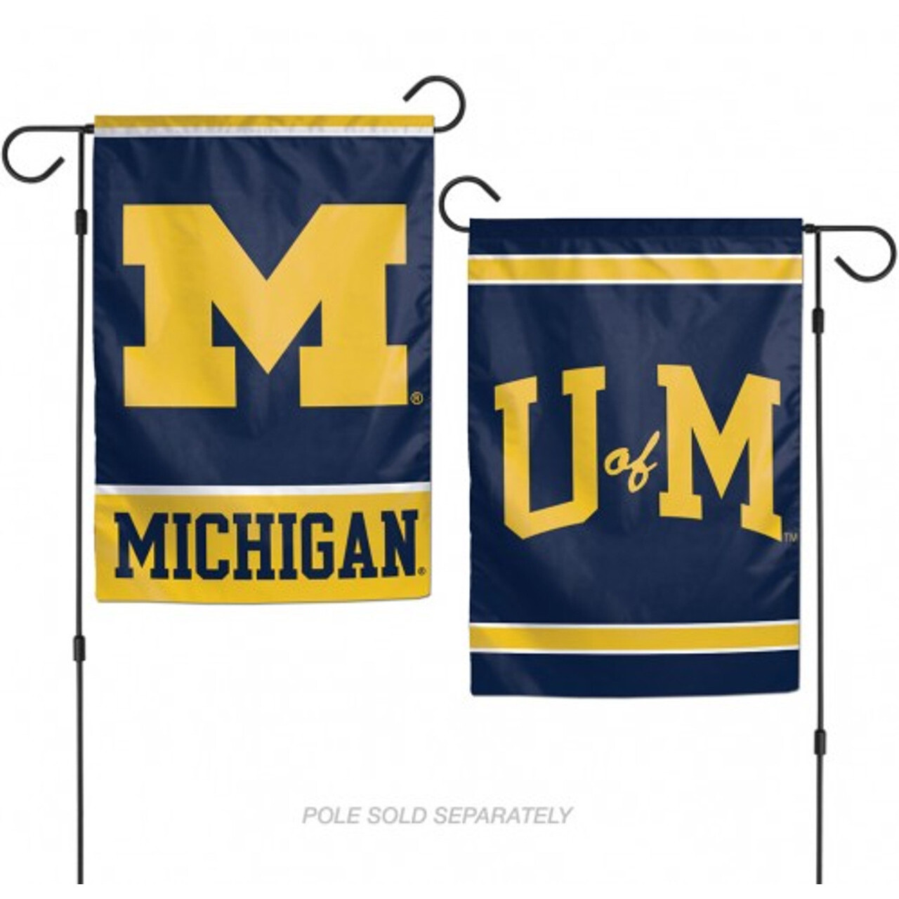 Michigan Wolverines Flag 12x18 Garden Style 2 Sided
