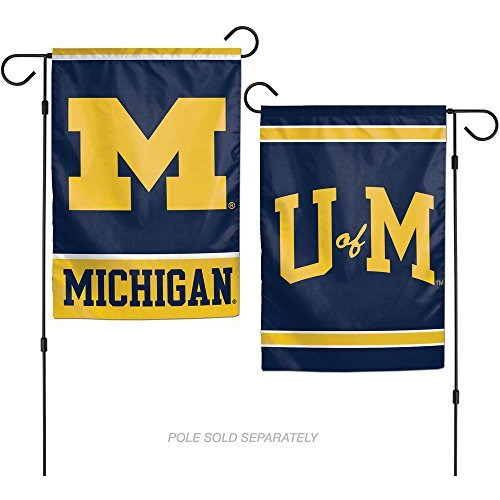 Michigan Wolverines Flag 12x18 Garden Style 2 Sided