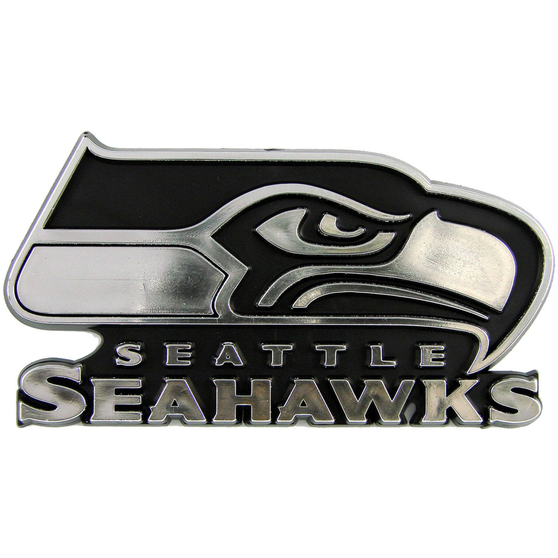 Seattle Seahawks Auto Emblem - Silver