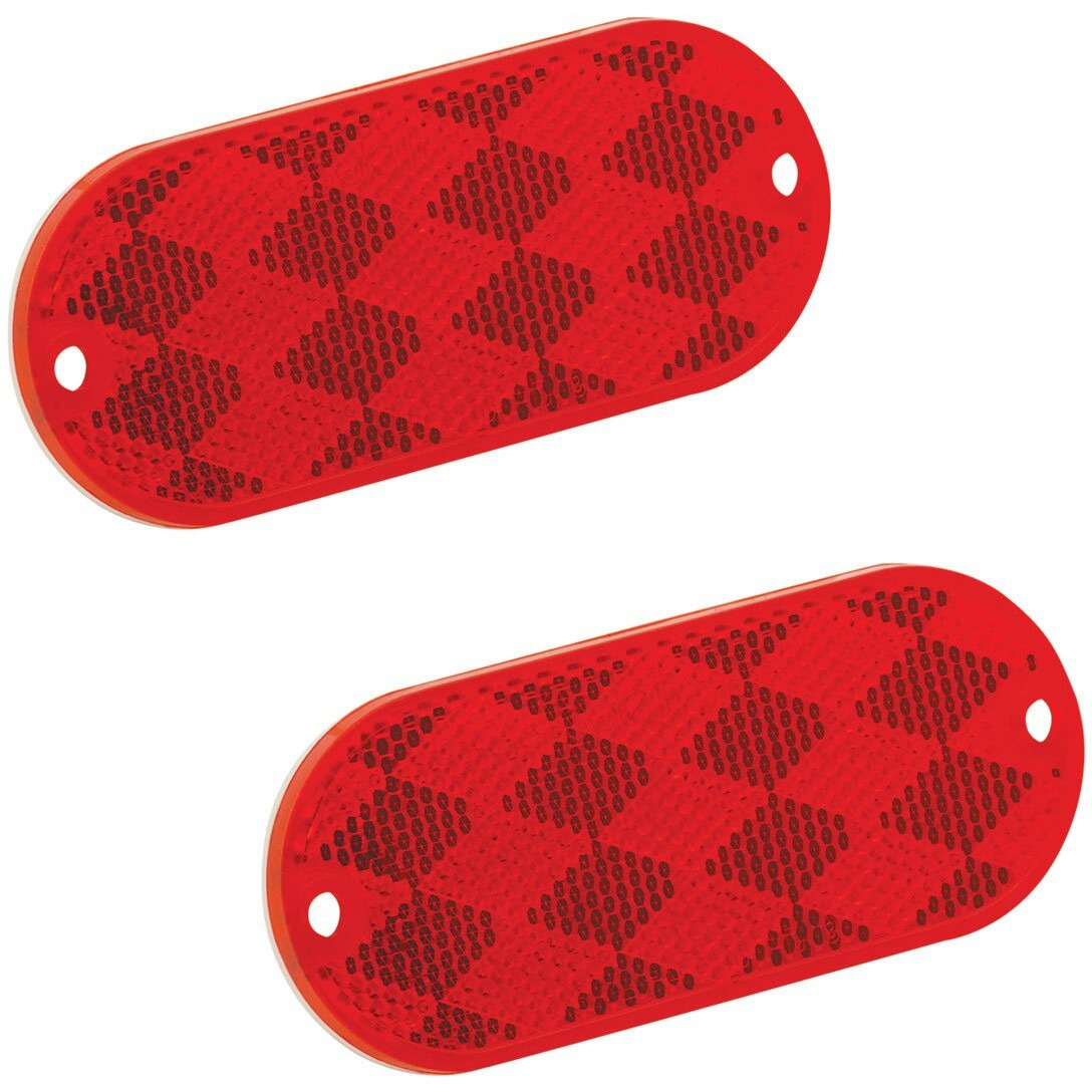 OBLONG REFLECTOR 92 RED