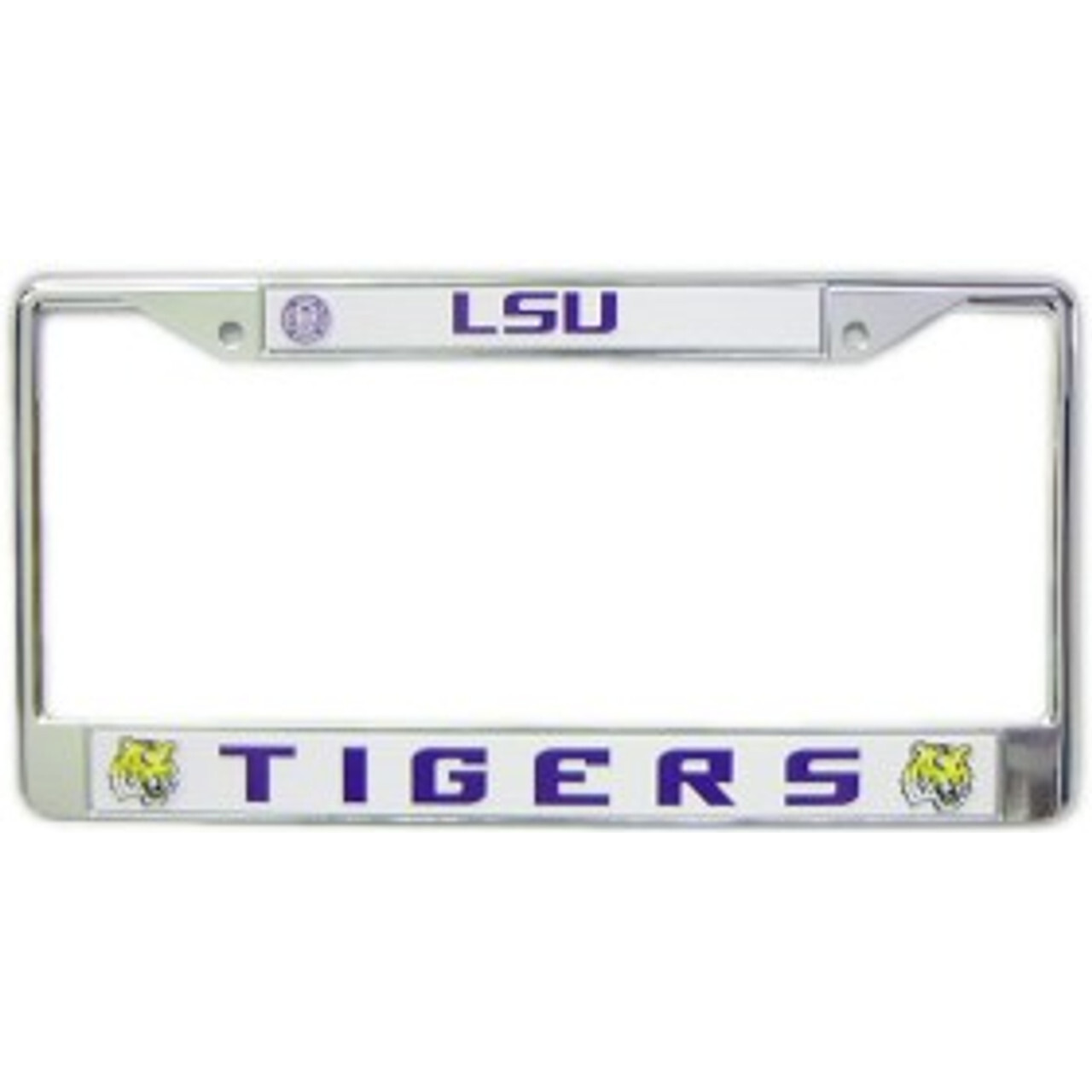 LSU Tigers License Plate Frame Chrome