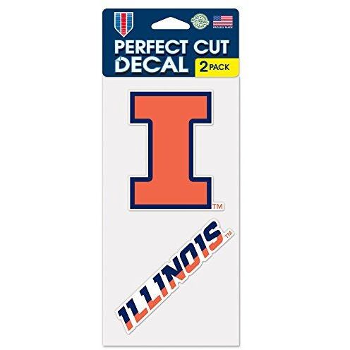 Illinois Fighting Illini Set of 2 Die Cut Decals - Special Order