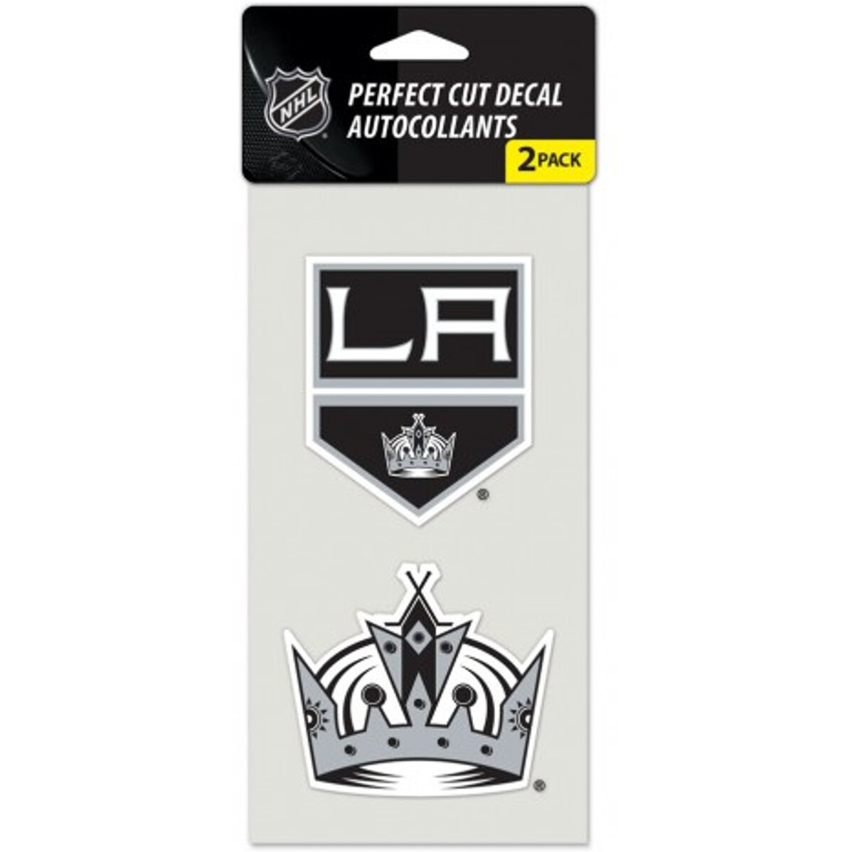 Los Angeles Kings Decal 4x4 Perfect Cut Set of 2 - Special Order